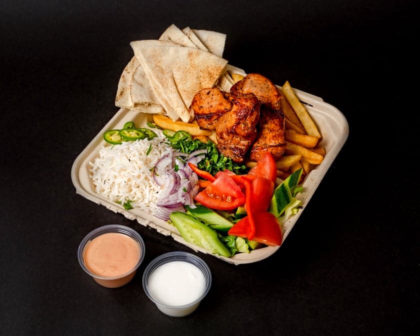 Chicken Breast Kebab Plate